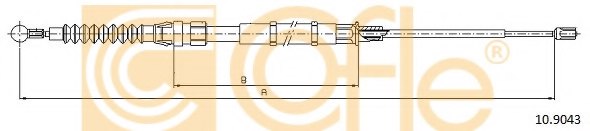COFLE 10.9043 Cable, parking brake